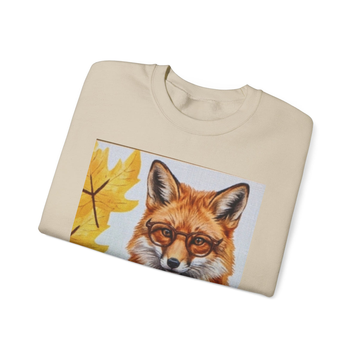 Fox Portrait Crewneck Sweatshirt — Autumn Woodland Animal Graphic