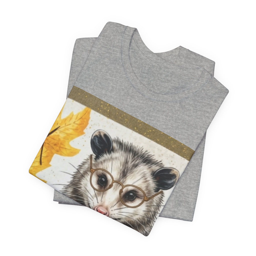 Possum Selfie T-Shirt — Cute Opossum Holding Phone Fall Design