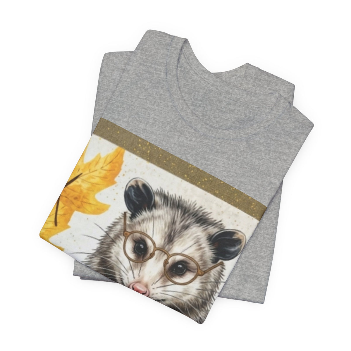 Possum Selfie T-Shirt — Cute Opossum Holding Phone Fall Design