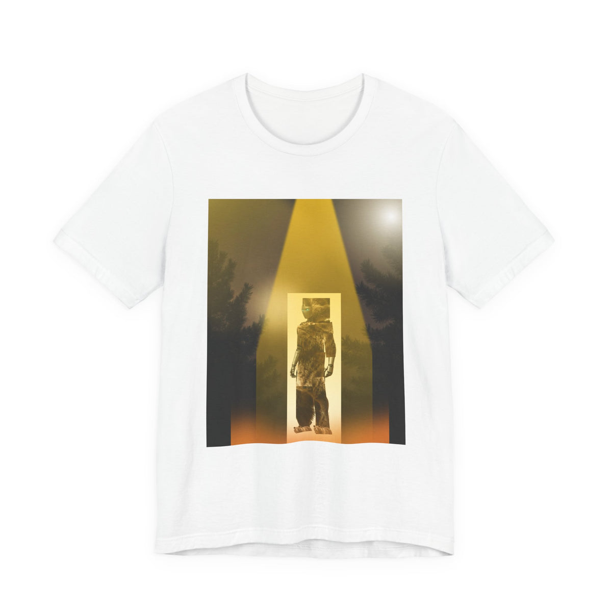 Astronaut Beam T‑Shirt — Surreal Space Abduction Tee