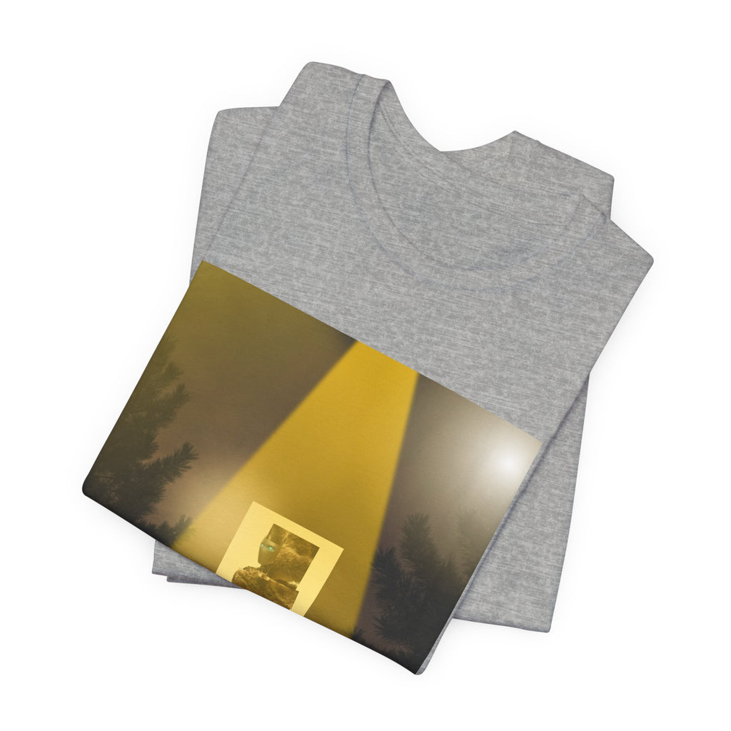 Astronaut Beam T‑Shirt — Surreal Space Abduction Tee