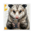 Opossum Selfie Sticker — Cute Possum with Glasses Phone Decal (Kiss-Cut)