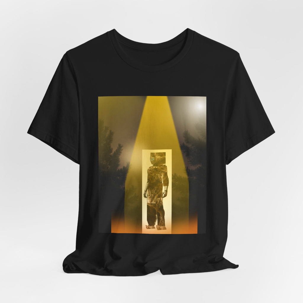 Astronaut Beam T‑Shirt — Surreal Space Abduction Tee