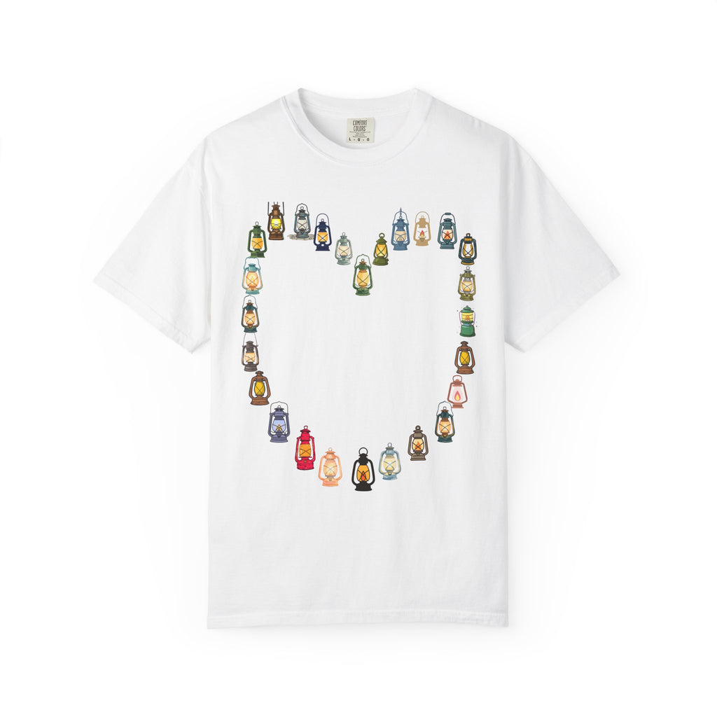 Lantern Heart T-Shirt — Cute Colorful Lantern Heart Graphic Tee