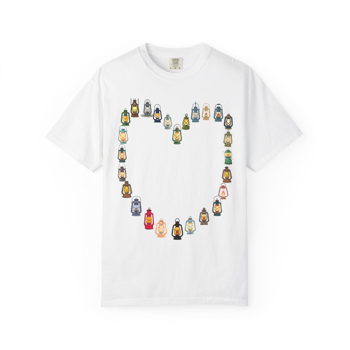 Lantern Heart T-Shirt — Cute Colorful Lantern Heart Graphic Tee