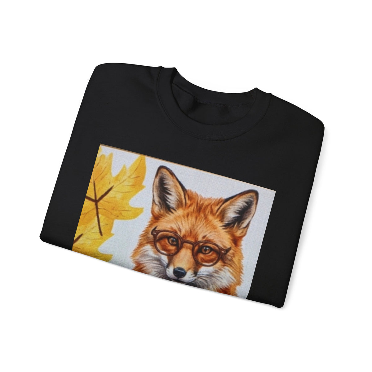 Fox Portrait Crewneck Sweatshirt — Autumn Woodland Animal Graphic
