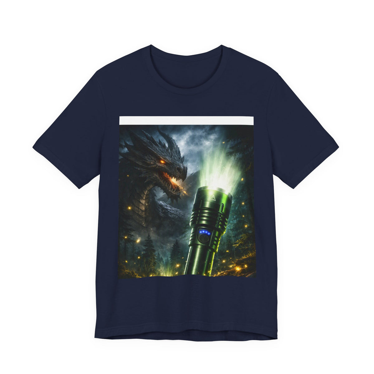 Dragon vs. Laser Tee — Sci‑Fi Fantasy Graphic T‑Shirt