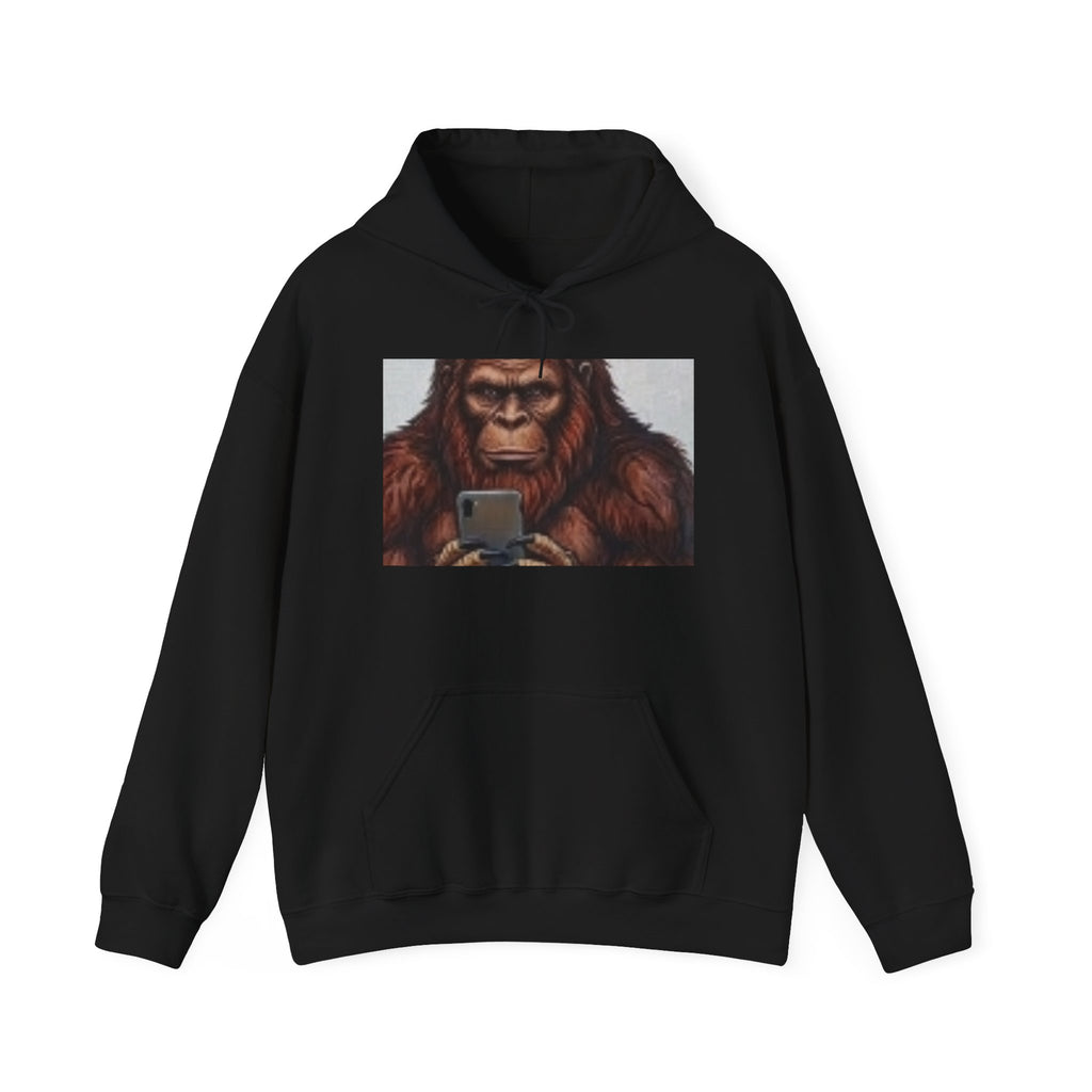 Ape Selfie Hoodie — Funny Orangutan Phone Graphic Hooded Sweatshirt