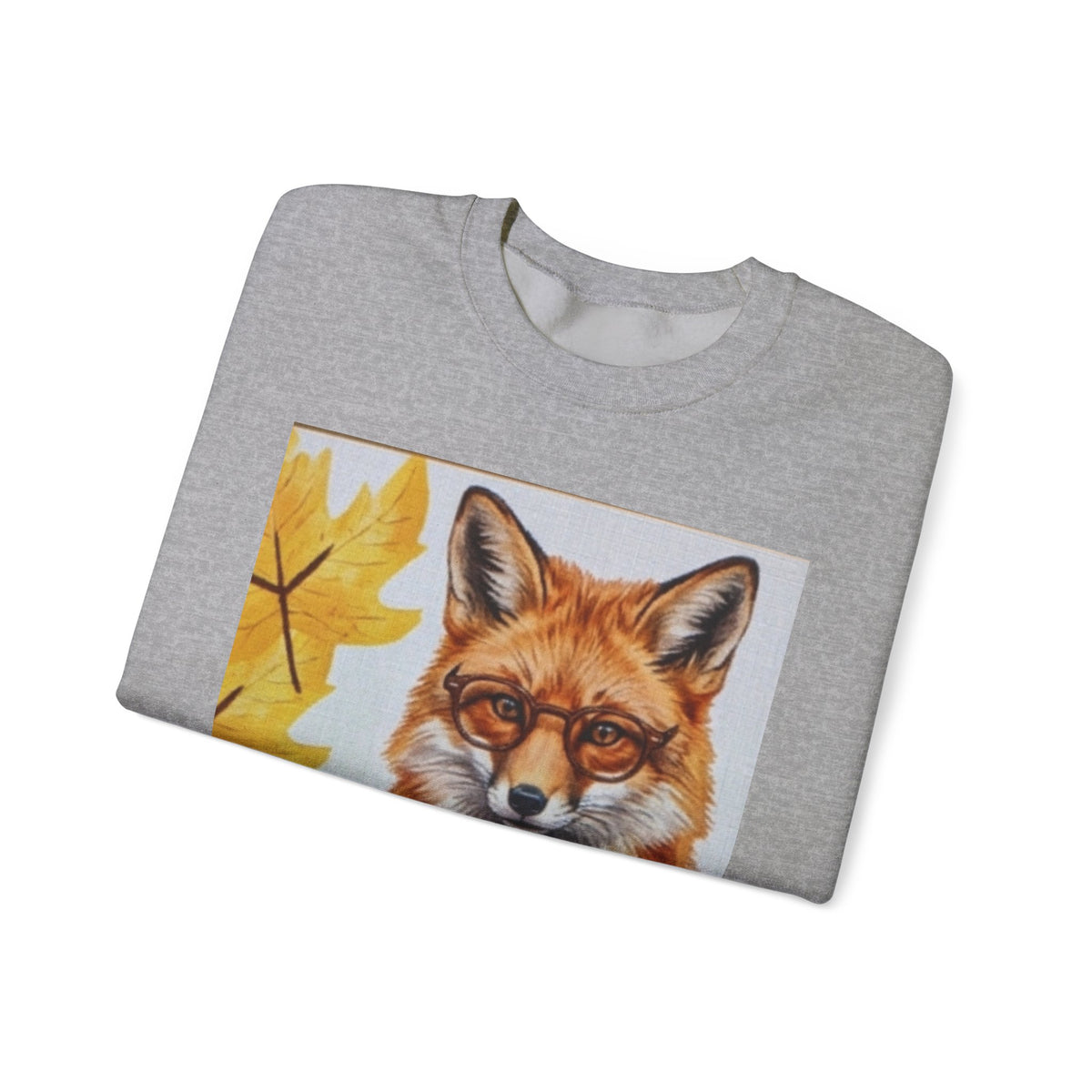 Fox Portrait Crewneck Sweatshirt — Autumn Woodland Animal Graphic