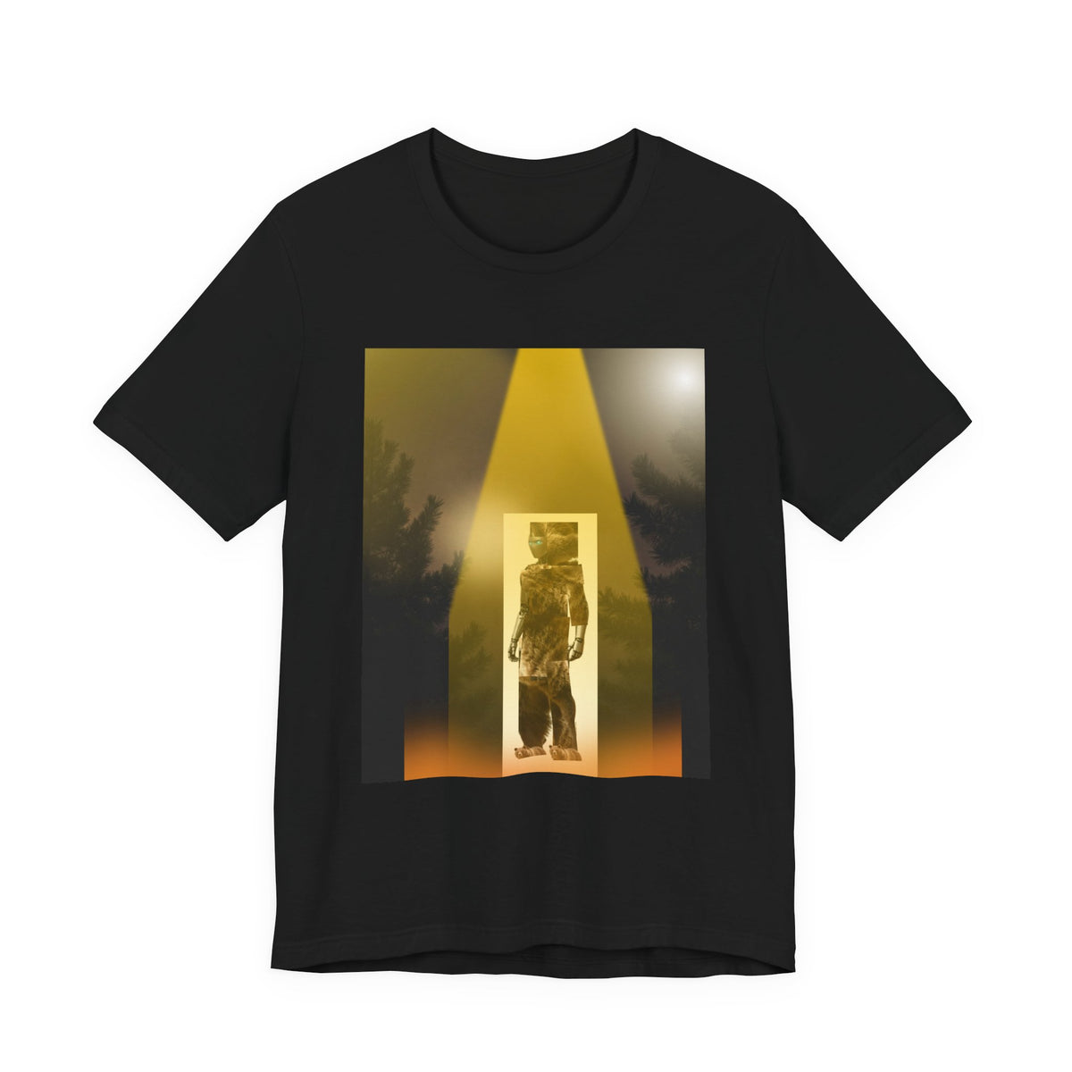 Astronaut Beam T‑Shirt — Surreal Space Abduction Tee