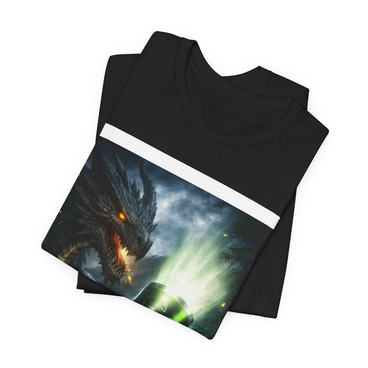 Dragon vs. Laser Tee — Sci‑Fi Fantasy Graphic T‑Shirt
