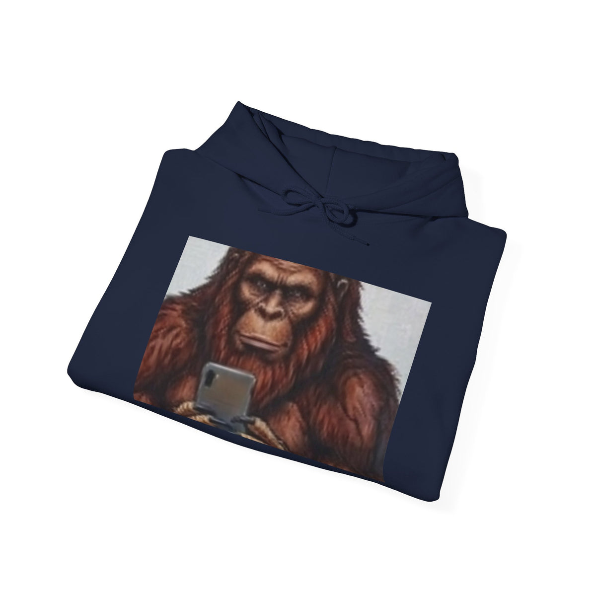 Ape Selfie Hoodie — Funny Orangutan Phone Graphic Hooded Sweatshirt