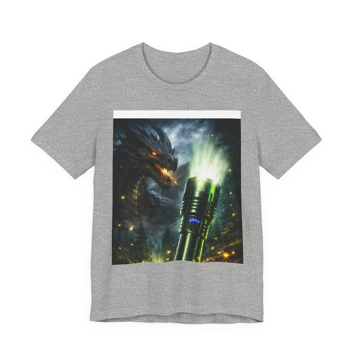Dragon vs. Laser Tee — Sci‑Fi Fantasy Graphic T‑Shirt