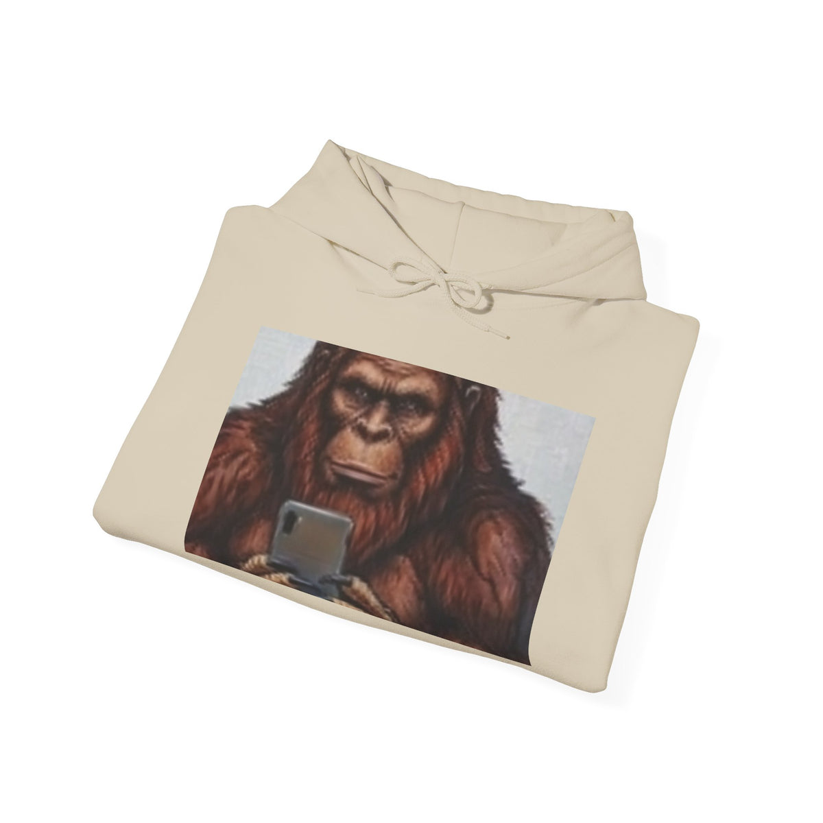 Ape Selfie Hoodie — Funny Orangutan Phone Graphic Hooded Sweatshirt