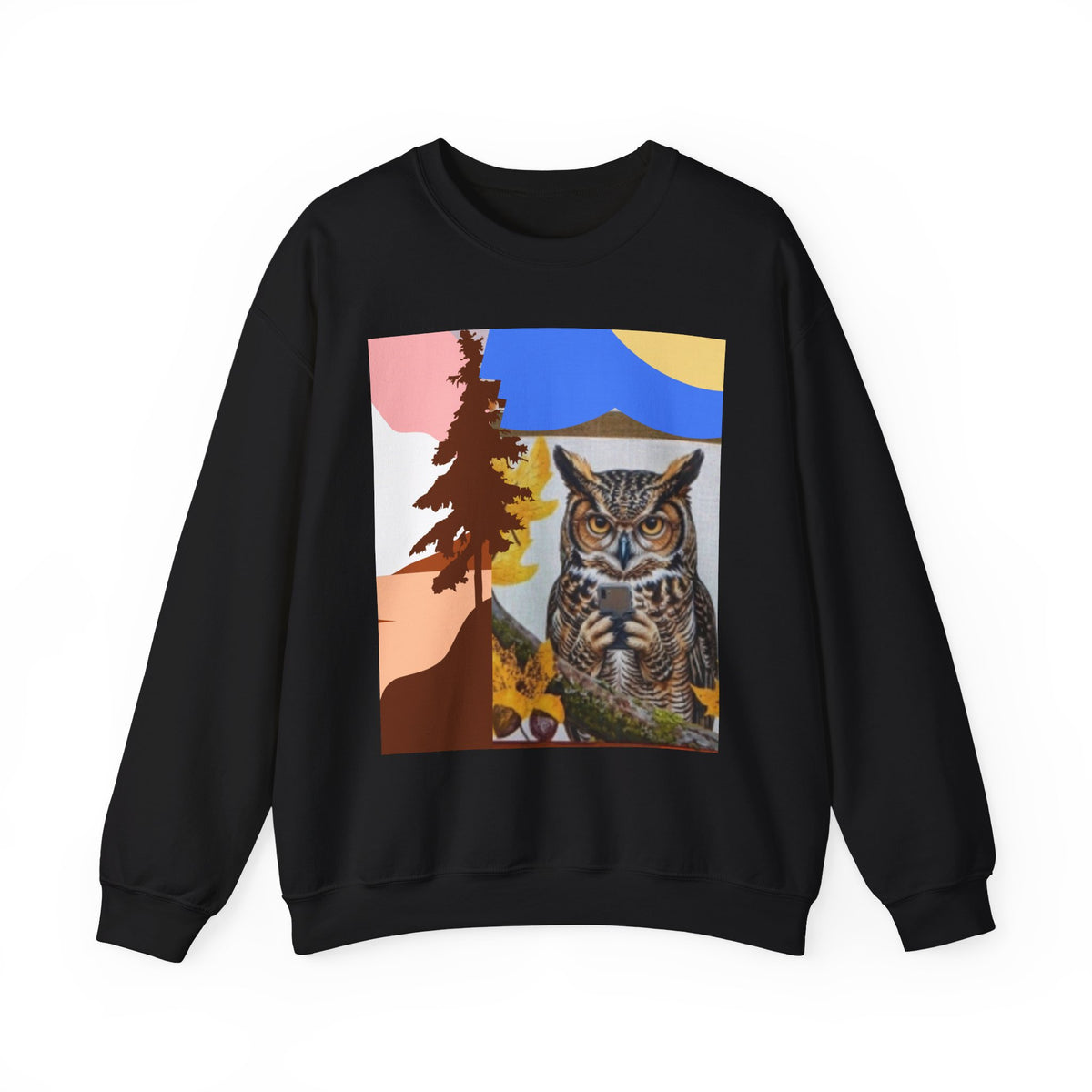 Retro Owl Crewneck Sweatshirt — Vintage Forest Graphic Pullover