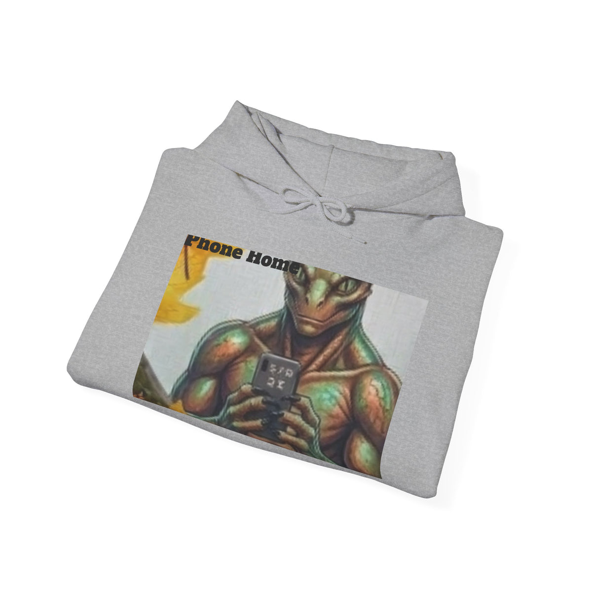 Alien Warrior Hoodie — "Phone Home?" Retro Sci‑Fi Graphic Hoodie