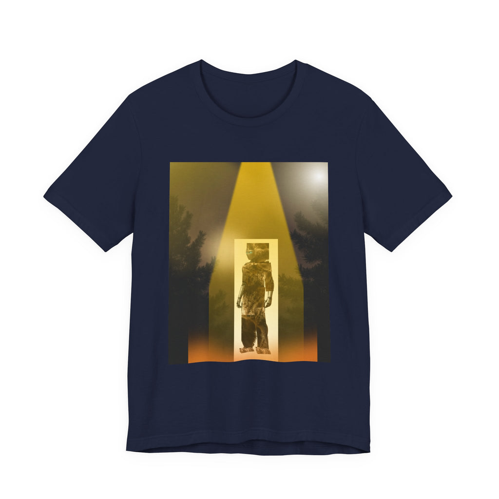Astronaut Beam T‑Shirt — Surreal Space Abduction Tee