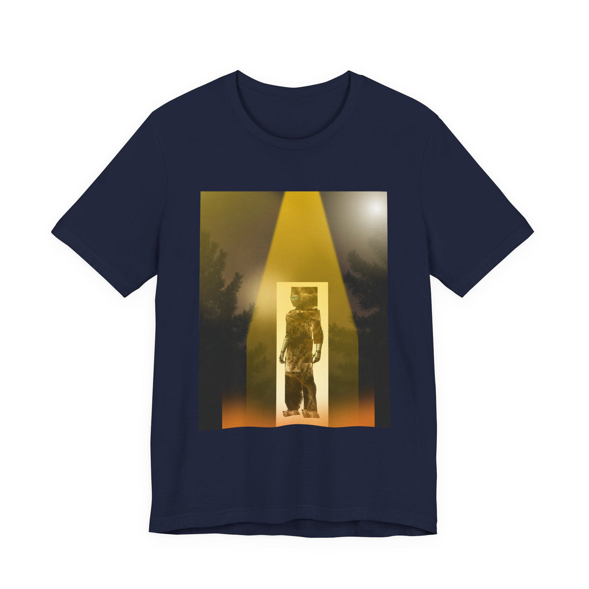 Astronaut Beam T‑Shirt — Surreal Space Abduction Tee