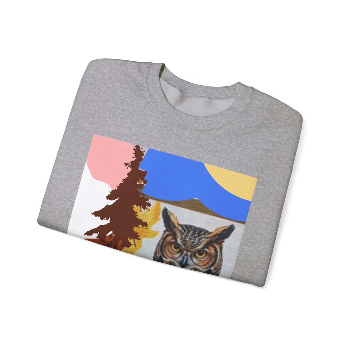 Retro Owl Crewneck Sweatshirt — Vintage Forest Graphic Pullover