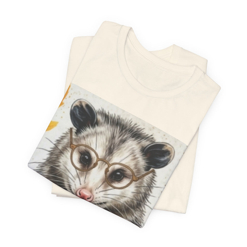 Possum Selfie T‑Shirt — Cute Opossum Holding Phone Graphic Tee