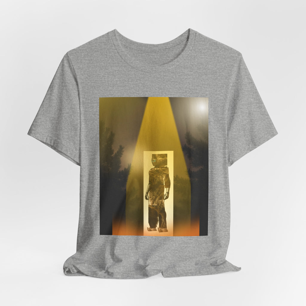 Astronaut Beam T‑Shirt — Surreal Space Abduction Tee