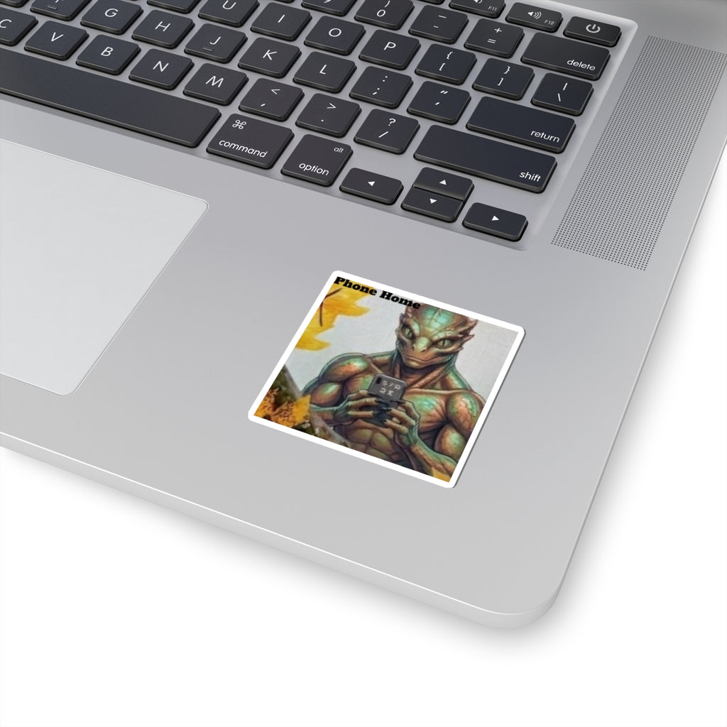 Alien Selfie Sticker — 'Phone Home' Kiss-Cut Decal