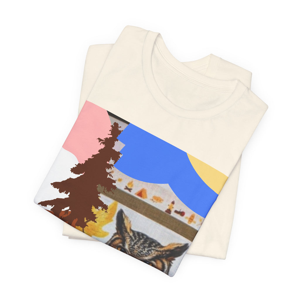 Retro Owl Forest Tee — Vintage Nature Graphic T-Shirt