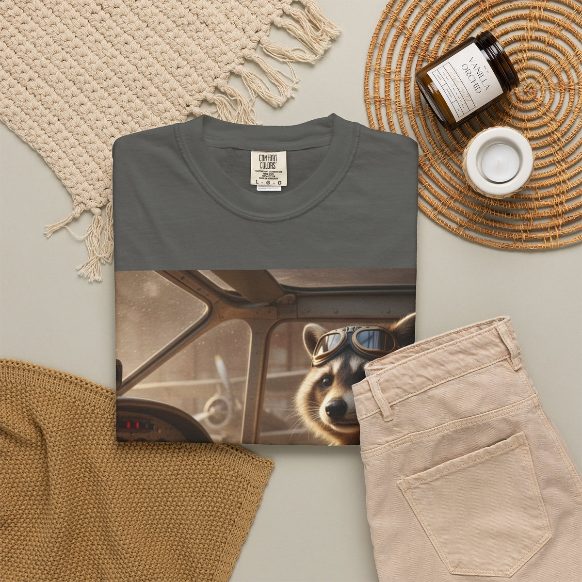 Raccoon Pilot tee