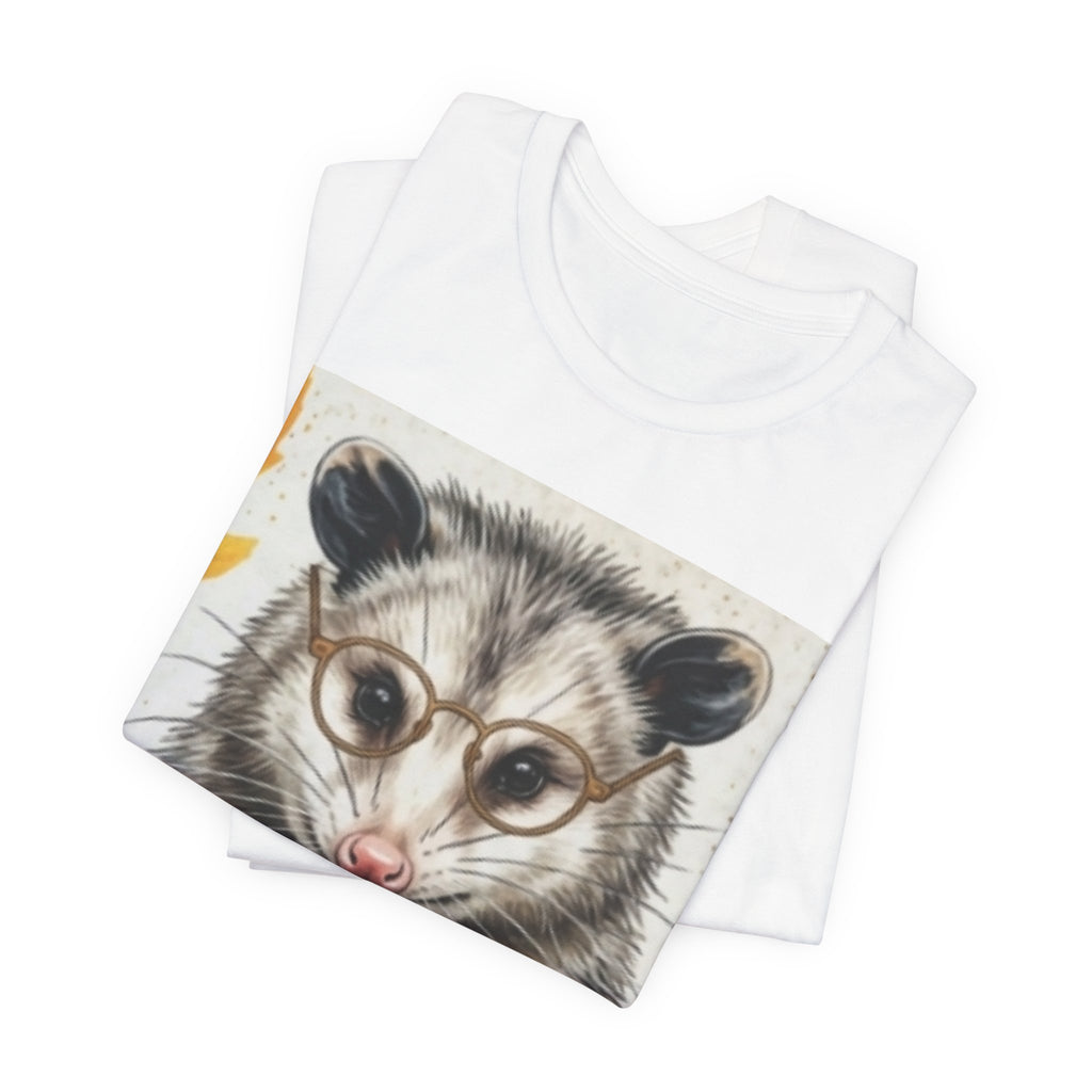 Possum Selfie T‑Shirt — Cute Opossum Holding Phone Graphic Tee