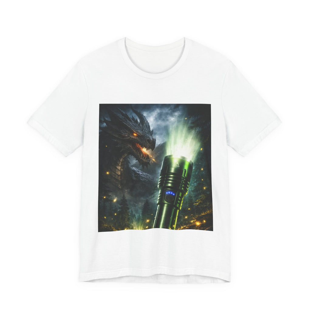 Dragon vs. Laser Tee — Sci‑Fi Fantasy Graphic T‑Shirt