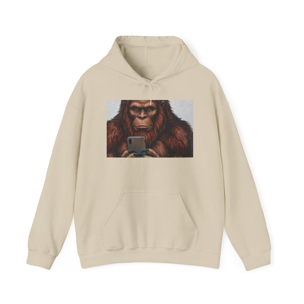 Ape Selfie Hoodie — Funny Orangutan Phone Graphic Hooded Sweatshirt