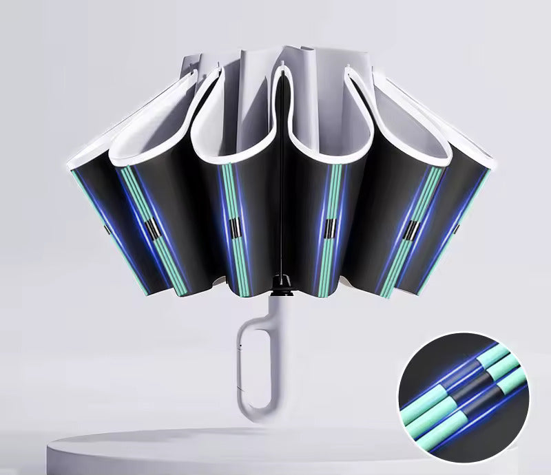 StormGuard Reverse Fold Umbrella | Windproof & UV Protection Travel Companion