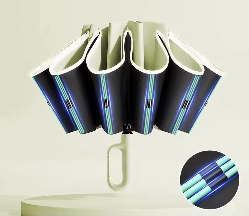 StormGuard Reverse Fold Umbrella | Windproof & UV Protection Travel Companion