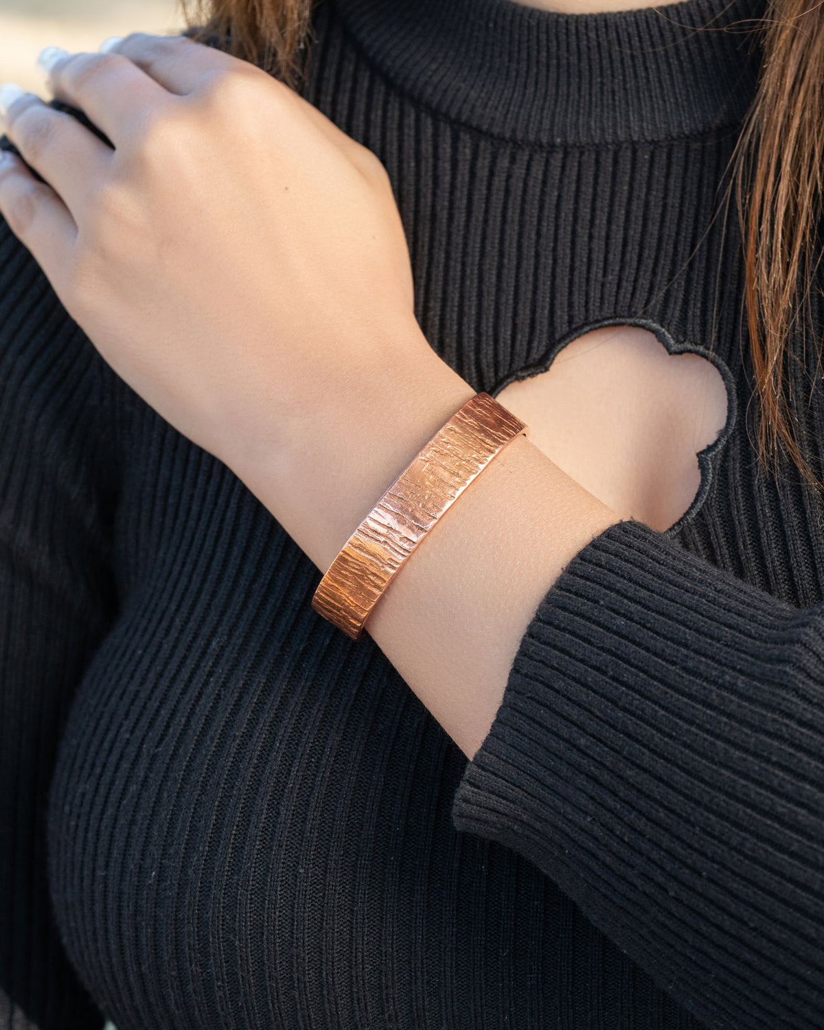 Pure Copper Cuff Bracelet – Timber